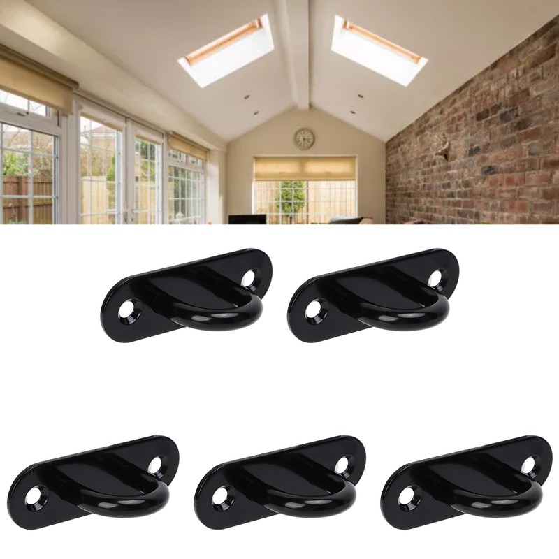 5 PCS Stainless Steel Eye Plate Ceiling Hook Pad Eye