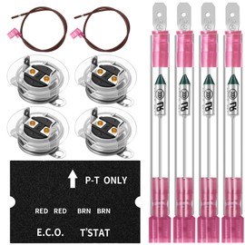 VORIGY RV Water Heater Thermal Cutoff Kit - ECO Thermostat Assembly - Compatible with Atwood 91447 93866 Models # GCH6-4E GCH6-6E G6A-7E G6A-8E GC6AA-9E GCH10A-2E G610-3E GH610-3E XT Series (4 Pcs)