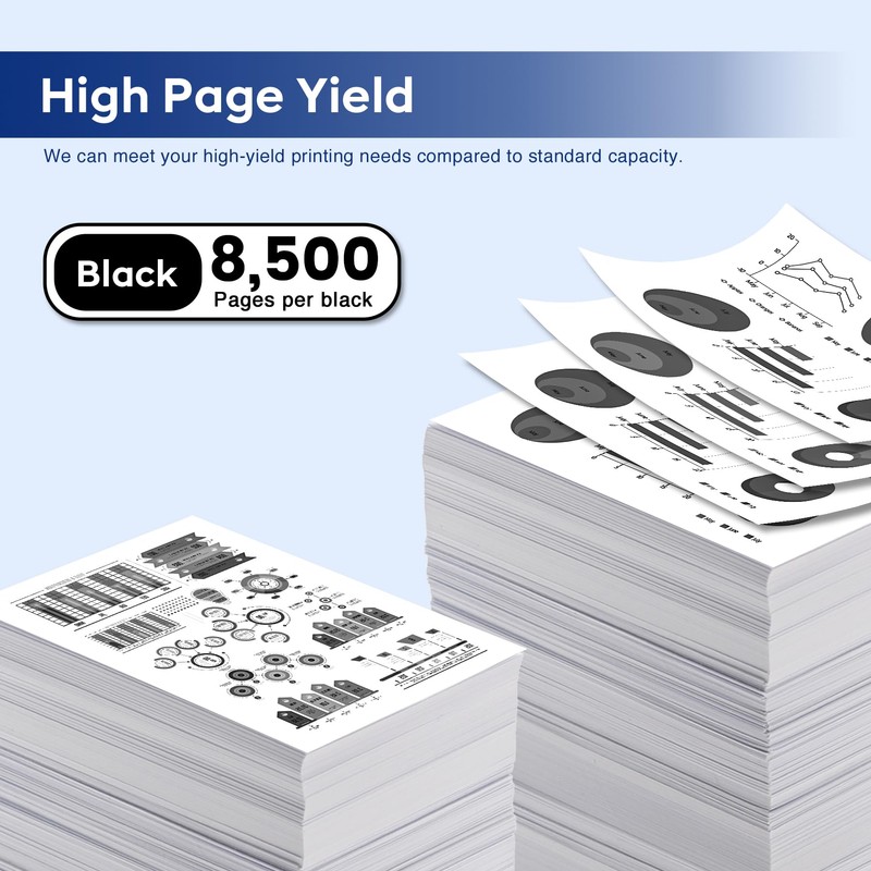 TN850 Toner Cartridges 2BK High Yield Compatible for Brother HL-L6200DW