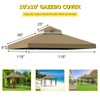 9.8'x9.8' Replacement Canopy Top Cover Only for Gazebo, Double Tiered