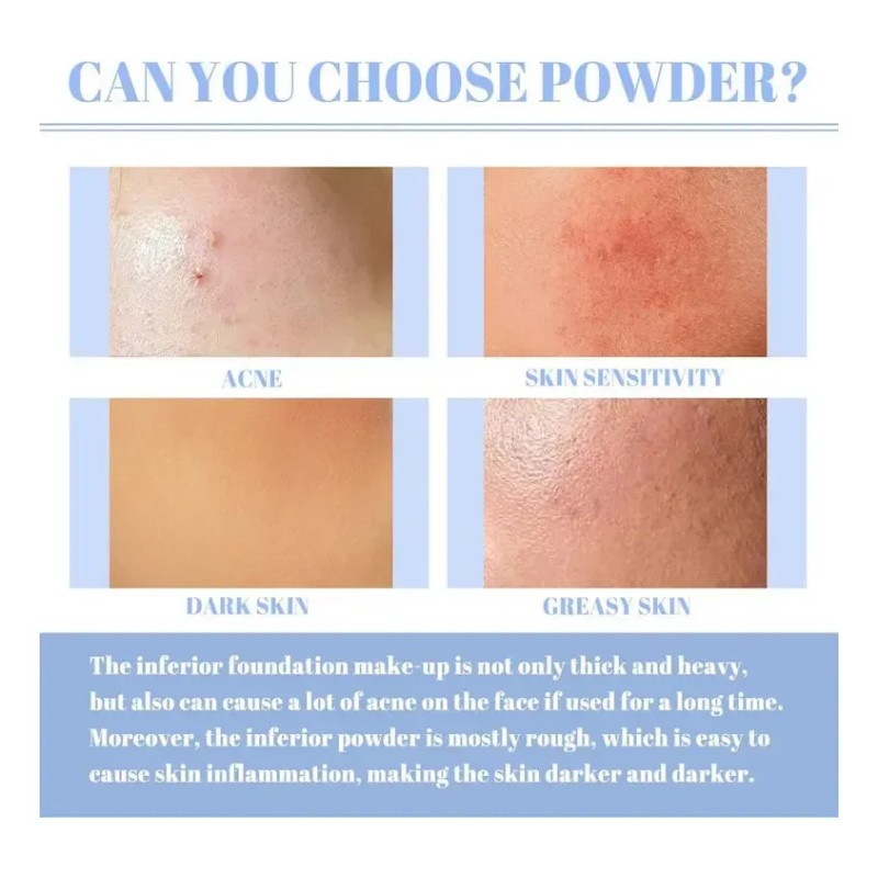 I Polvo Facial Ouhoe Impermeable Larga Duración 12h I