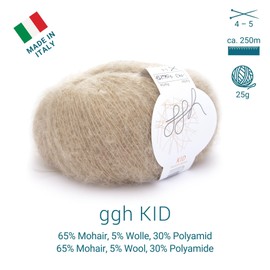 ggh Kid Box - 6 balls of Kid Mohair - Colour 143 - Beige