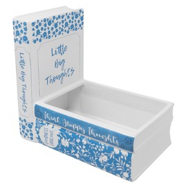 Draper James Small Book-Shaped Decorative Planter, Ceramic Planter for Home Decor, Unique Bookshelf Decor for Book Lovers, Book Stack