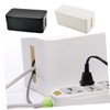 KOMBIUDA Plastic Power Cord Storage Box Organiser Power Strip Cover