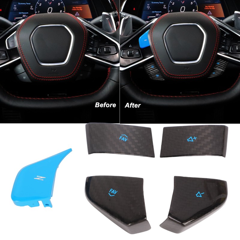 Steering Wheel Z Mode FAV Volume Button Covers Trims Stickers