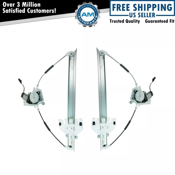 AM Autoparts Window Regulators w/ Motor Front Left & Right