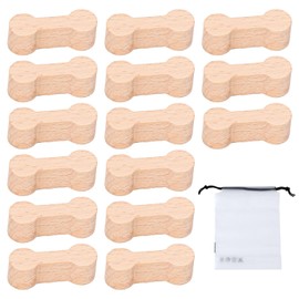 15 Track Connectors with 1 Piece Storage Bag, Train Track Connector Fixtures, Wooden Train Track Accessories, Loose Track Accessories, Ages 3+.