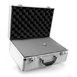 Premium Smooth Silver Aluminum Case with Foam, 15.125 x 10 x 5.75 - Ideal for Tool Storage, Electronics, and Valuables - Cases By Source SV15106
