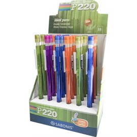 Portaminas P6032 Sabonis Retractil 0.5 Cuerpo Goma Caja Exhibidora con 24 Piezas