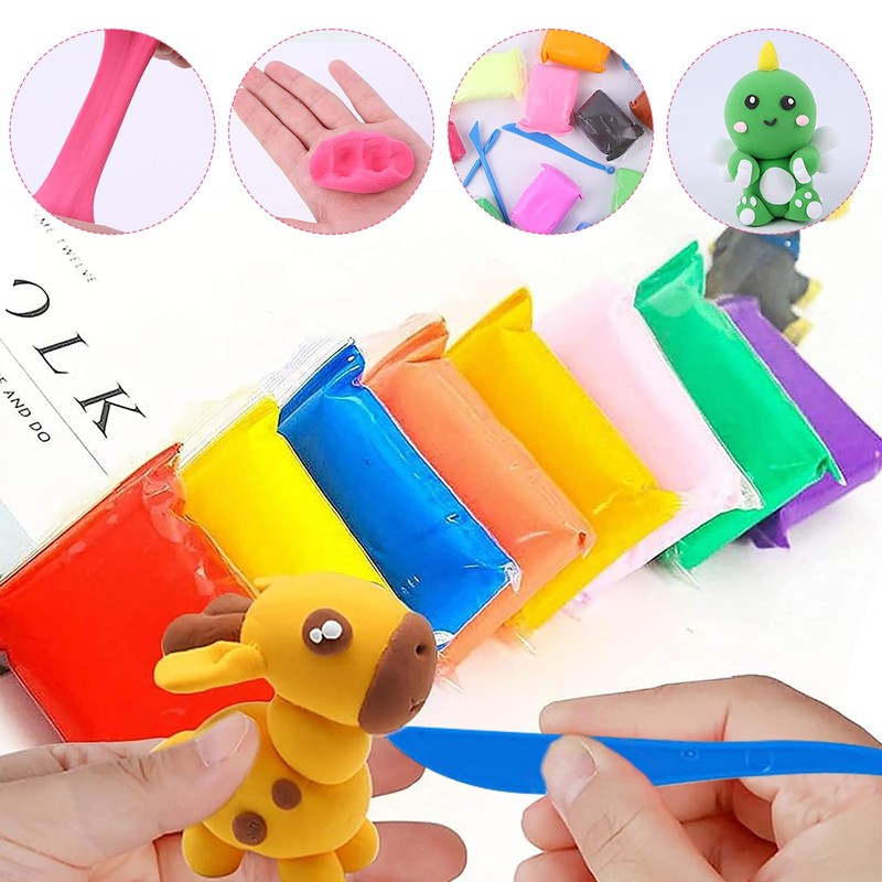 XZEIT Air Dry Clay, Polymer Clay, 36 Bright Colours, Modelling