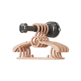 Hanger Organizer, Extendable Hanger Holder Laundry Room Organization and Storage Space Saving, Removable and Reusable, Holding up to 20 Velvet/Wire/Plastic Hangers (Gray)