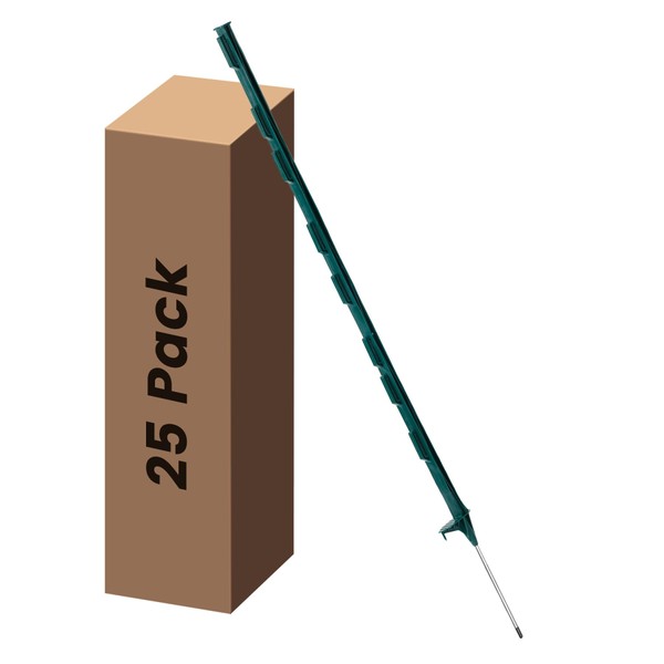 Toriexon Electric Fence Posts 25 PCS, 48 inch Step in