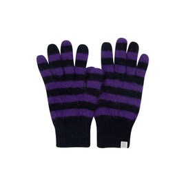 THE VINYL HOUSE MOHAIR STRIPED GLOVES PURPLE (VH2DFUAB80A)