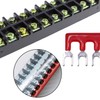 10Pcs 600V 15A 12 Positions Dual Row Screw Terminal Panel