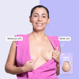 NIPSKIN - Cubre Pezones Lift Me Up Nipple Covers de Silicona Grado Médico - Adhesivos, Invisibles y Reutilizables - Pezoneras Redondas en Distintos Tonos de Piel