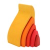 5pcs Fire Flame Element Stacking Toys Wooden Stacker Nesting Building