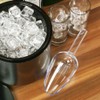 Plastic Drainer Ice Scoop Clear 7oz | Ice Bucket Scoop,