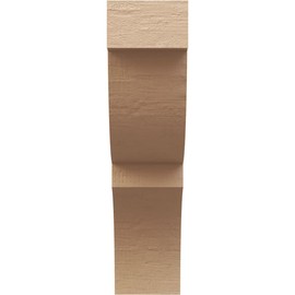 Timberthane Rough Cedar Faux Wood Valencia Knee Brace, 3"W x 8"D x 12"H, Primed Tan