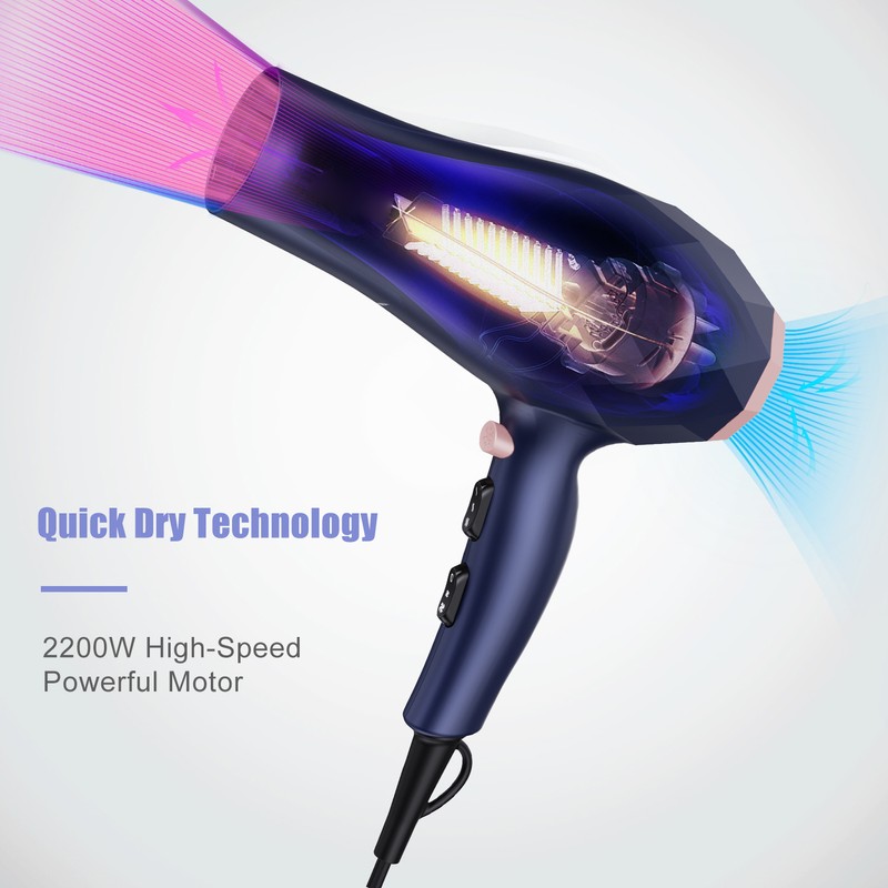 Pretfy Professional Hair Dryer Blow Dryer 2 Speed and 3
