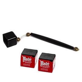 Y2PLAY Deluxe Chalk Stick Holder Pocket Chalker Pool/Billiard Cue Accessory w/Two Pieces of Chalk