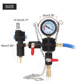 Vacuum Purge Coolant Refill Kit for Car SUV Van Cooler with Universal Adaptor, Pressure Gauge Fast Refill, No Air Bubbles Hard toReach Connections