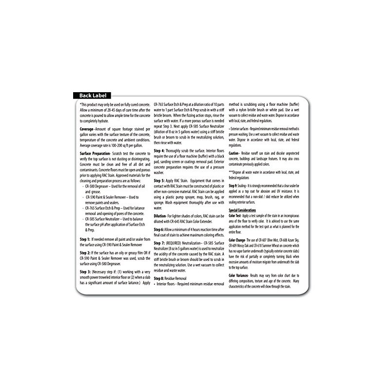 Concrete Acid StainSemi-Transparent Professional Grade Cement Stain (Mountain Road, 1