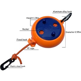 Alihoo Retractable Clothesline, 10 m Retractable Clothesline, Portable Travel Dryer, Outdoor Camping with 10 Fixed Buckles and 20 Clothespins (Orange)
