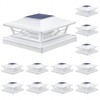 APONUO Solar Post Cap Lights,12 Pack 2-Modes Bright 4x4 Post
