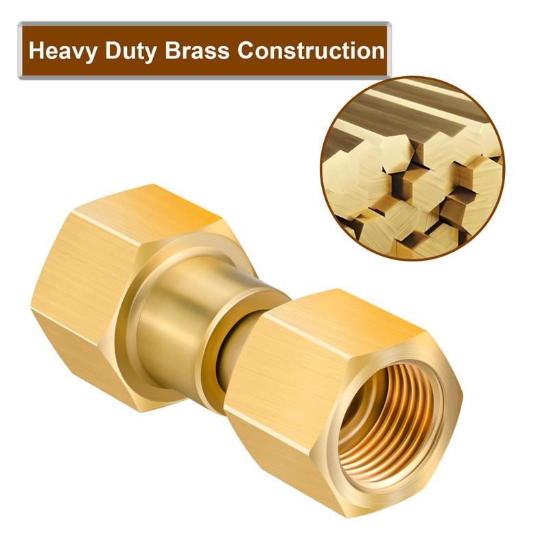 Tsinghwang 2 Pack Brass CGA-320 to CGA-580 Tank Adapter, Welding