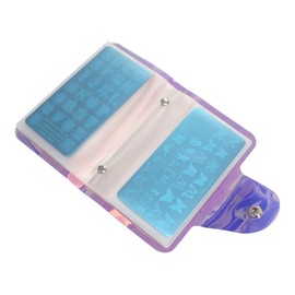 VNC Nail Art Stamp Plate Collection 20 Solts Pink Color Image Plate Organizer for 6X12cm Size Stamping Nail Art Plate Holder