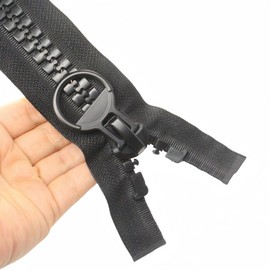 YaHoGa 213cm #20 Super Large Separating Giant Plastic Zippers for Sewing Tents Coats Overcoats Boat Cover Canvas Heavy Duty Huge Resin Vislon Zippers (84" Black)