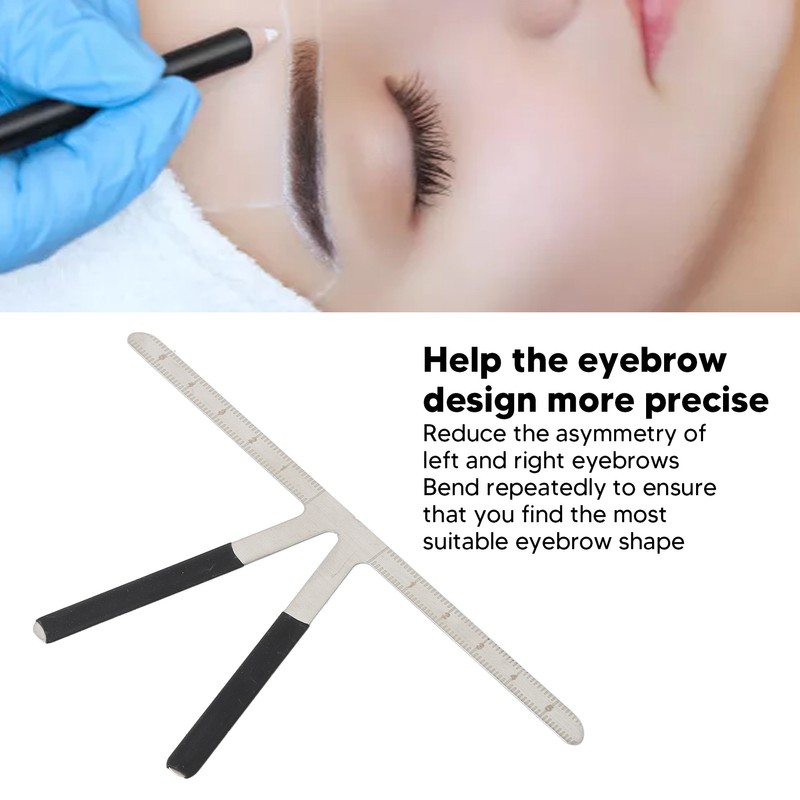 Eyebrow Mapping Kit Ruler Mapping String Pigment Brush Set for