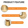 sourcing map Brass Tee Pipe Fitting, 3/8"(Male x Male x