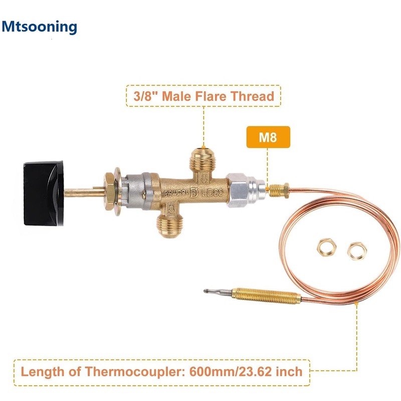 Mtsooning Low Pressure LPG Propane Gas Fireplace Fire Pit Flame