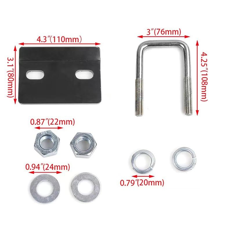 AIMALL Anti-Rattle Stabilizer Hitch Tightener Bracket, Tongue Tow Bar Trailer