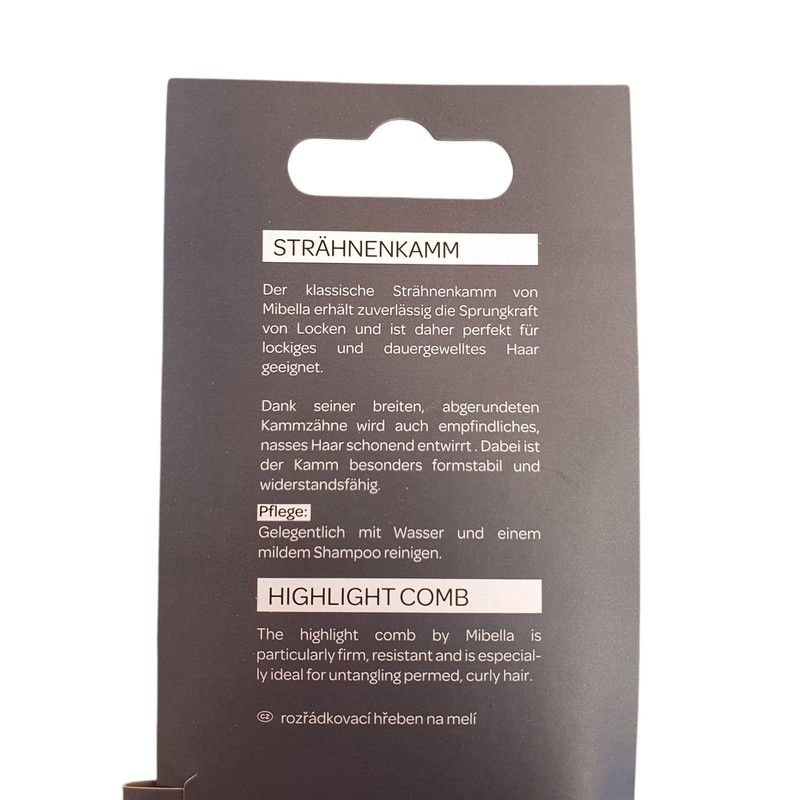 Mibella Hair Extension Comb Wide Detangling Comb for Curly and