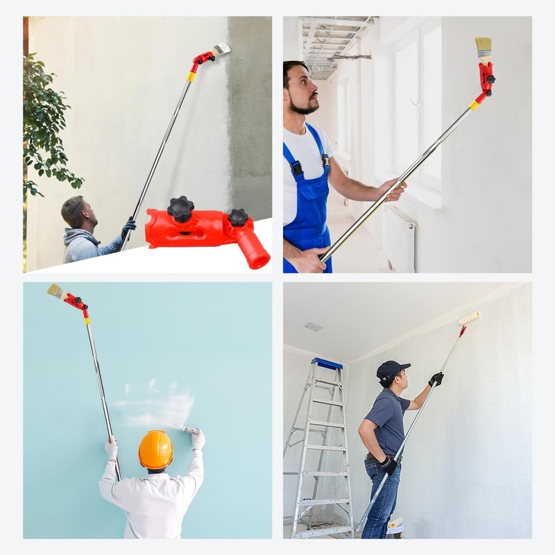 Jyvlucient Multi-Angle Paint Brush Extender Holder for High Ceiling Extension