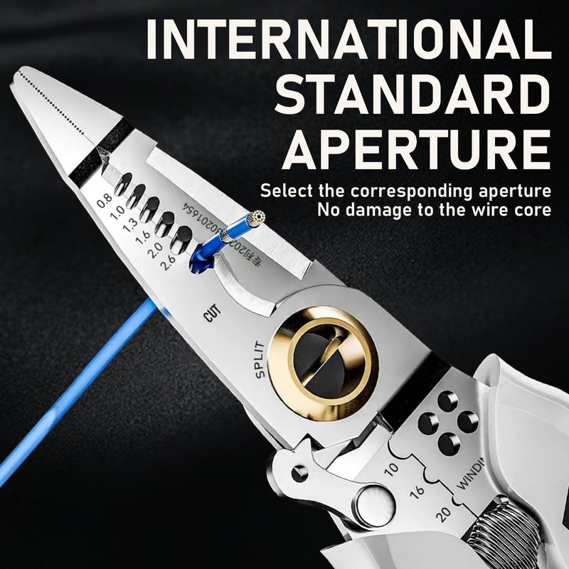 RYHHH Professional Crimping Pliers, 9 in 1 Multifunction Wire Stripper,