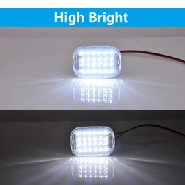 Leolarmen 2Pcs Transit Interior Cabin Courtesy Cargo Lights Compatible with 2014-2024 Ford Transit 150 250 350 350 HD Van Connect, Clear Lens/White LED Load Space Area Dome 6000K Lamp for 2230338
