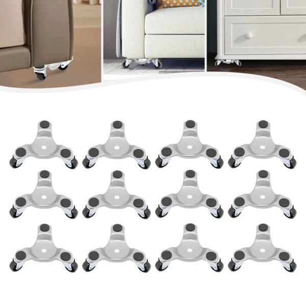 Unbranded Furniture Moving Dolly Set 3 Wheel Iron Tri Dolly