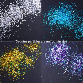 YOFASEN Glitter Powder - Glitter Decoration Craft Material Glitter Set for Nail Art Card Making Party Decoration 24 Pieces (Random Colour), Sequin