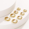 PRETOLE 4 Pairs Gold Huggie Earrings,14K Gold Plated Small Gold