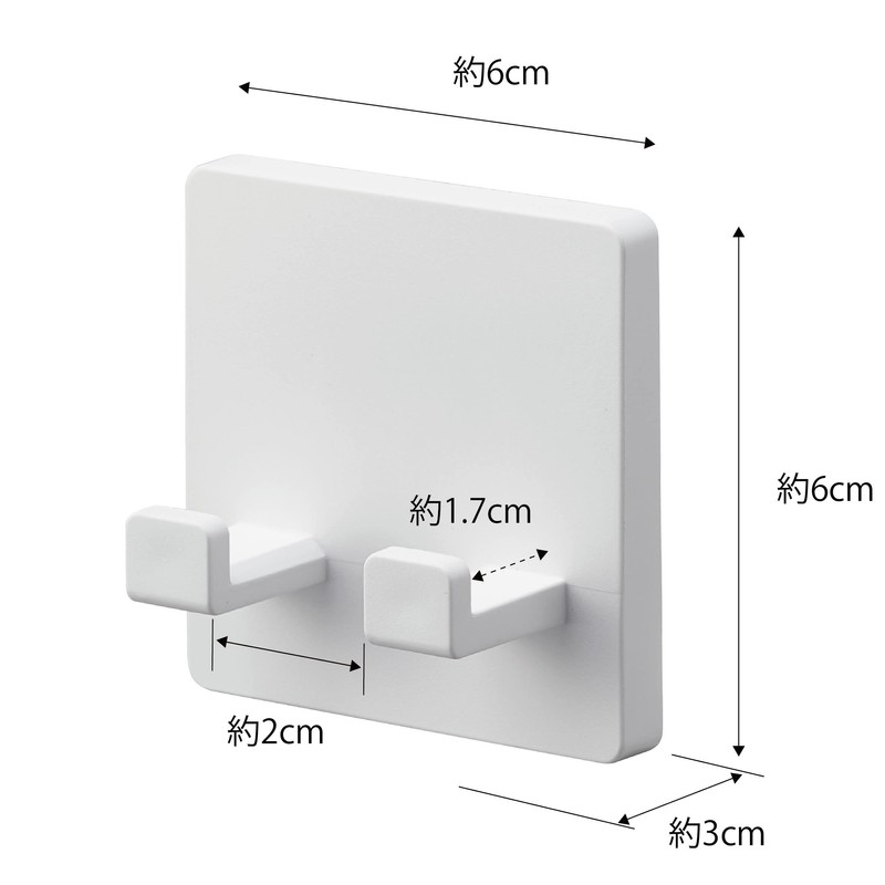 Yamazaki 5953 Film Hook, Shaver Holder, White, Approx. W 2.4