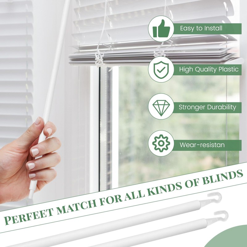 2 Sets 24inch Blind Wand Replacement with Hook, Blind Opener