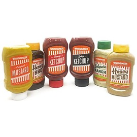 Whataburger Ultimate Variety Sauce and Condiment Pack - Ketchup, Mustard, BBQ Sauce, Jalapeno Ranch - 6-Pack Deal