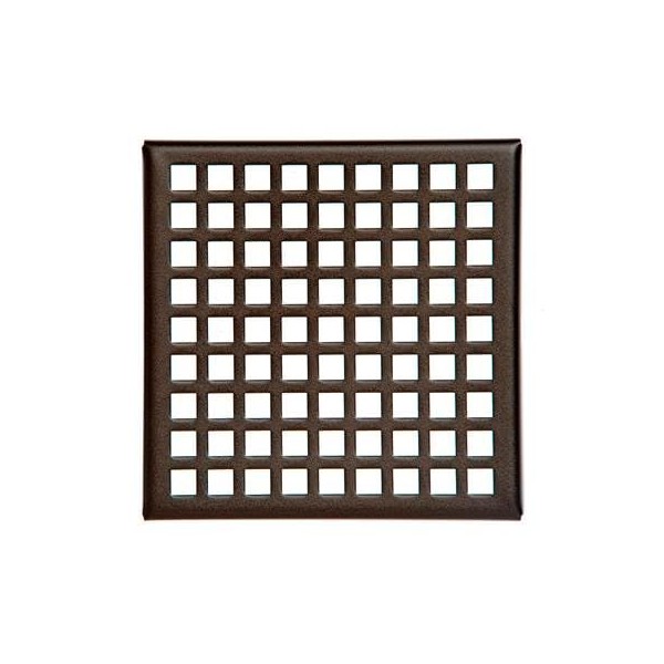 4"x4" LQ4 Squares Pattern Top Plate in Oil Rubbed Bronze
