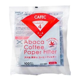 CAFEC Abaca Conical Coffee Filter for 2-4 Cups (100 Count) AC4-100W (3 Pack)
