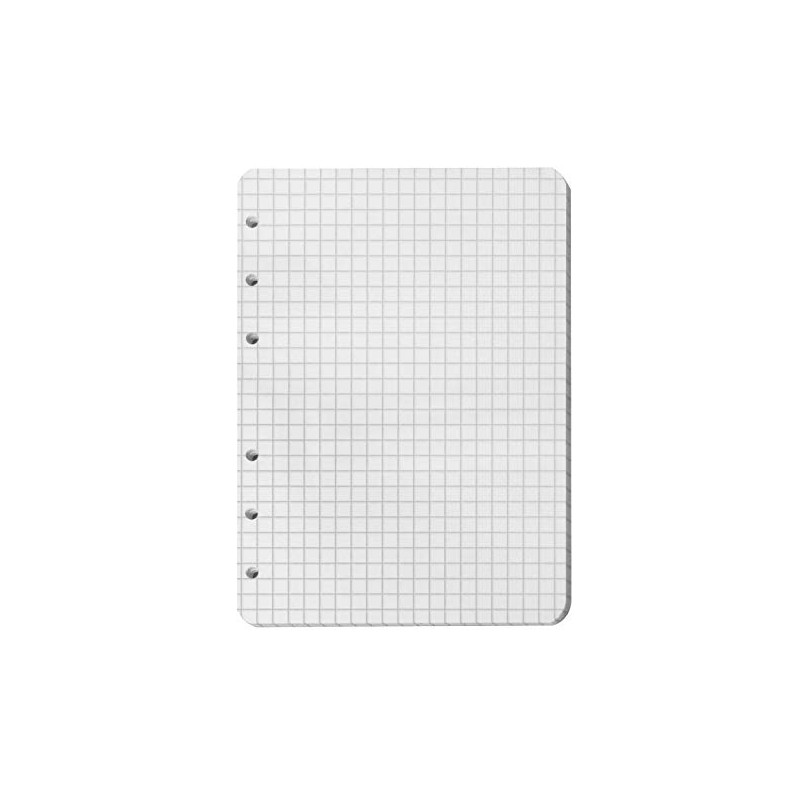 VELOFLEX 126000 Ring Binder Insert DIN A6, 50 Sheets, Squared,