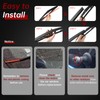 Rear Windshield Back Wiper Arm Blade Set - Replacement for