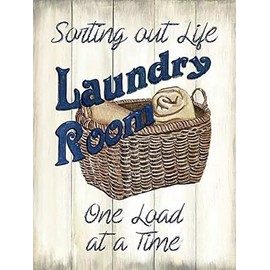 Laundry Room One Load At A Time Vintage Metal Tin Sign Laundry Room Bathroom Living Room Kitchen Home Art Wall Decor Plaque